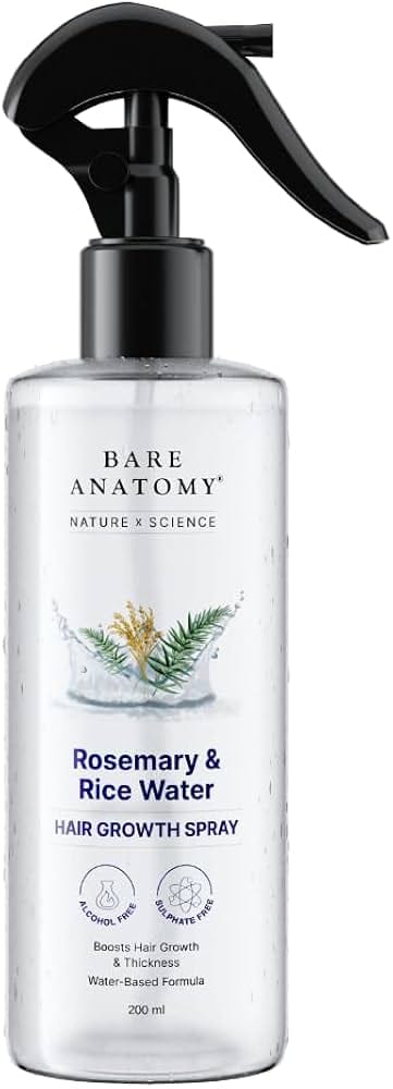Bare Anatomy Rosemary & Rice Water Hair Growth Spray bottle